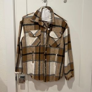 Amazon Tan and Blue Shacket